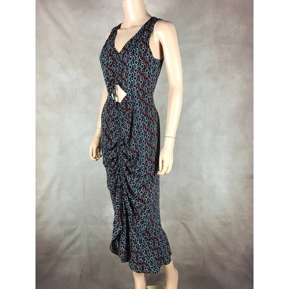 RACHEL ROY Cut-out LOVE Printed Midi Dress NEW Size 2 - Picture 10 of 11